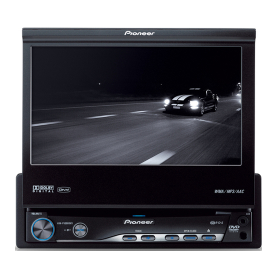 Pioneer AVH-P5000DVD Installation Manual