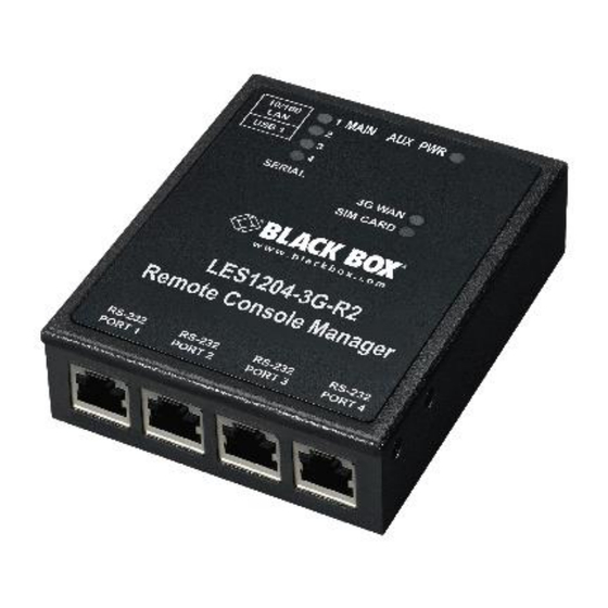 BLACK BOX LES1204A-3G-R2 QUICK START MANUAL Pdf Download | ManualsLib