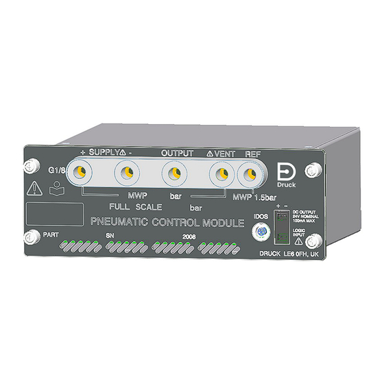 Druck PACE CM Installation Manual And Safety Information