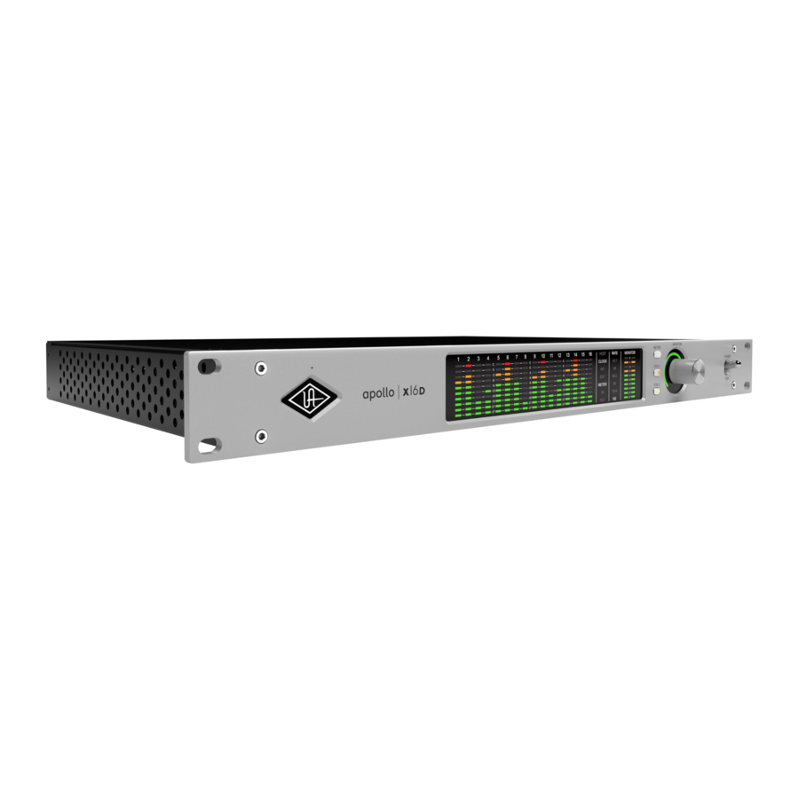 Universal Audio Apollo x16D, Apollo X Series Manual