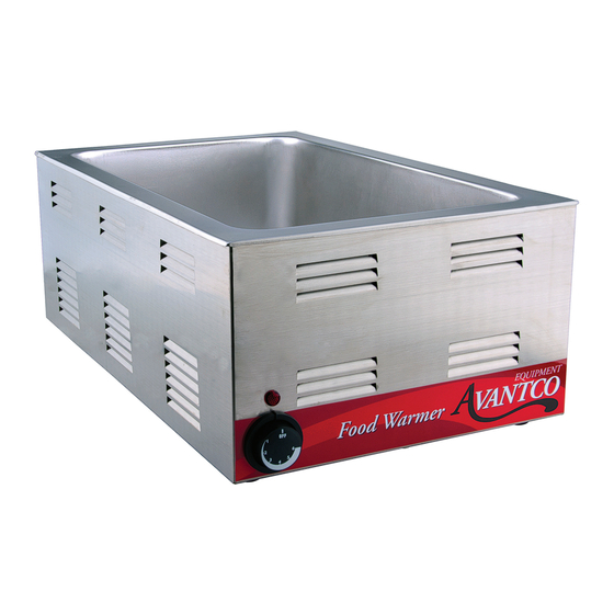Avantco W50 User Manual