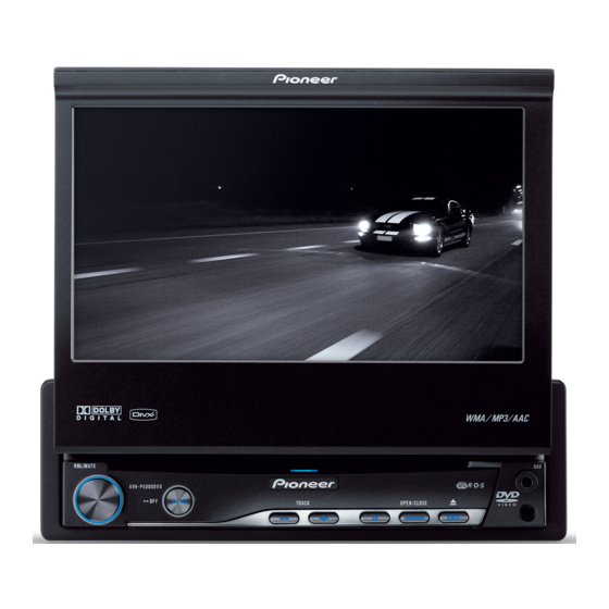 Pioneer AVH-P5000DVD Operation Manual