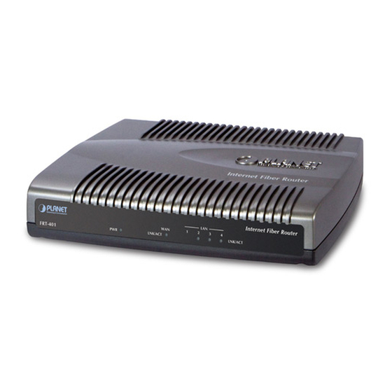 Planet FRT-401 Quick Installation Manual