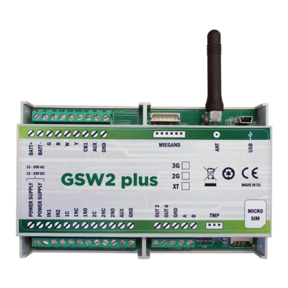Mars Commerce GSW2 PLUS Manuals