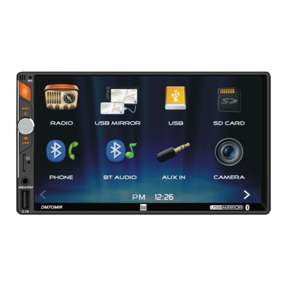 DUAL ELECTRONICS CORPORATION DM70MIR INSTALLATION & OWNER