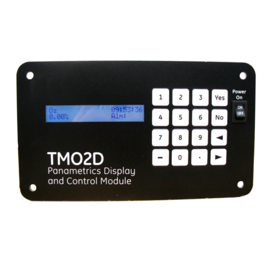 Panametrics TMO2D Display Control Module Manuals