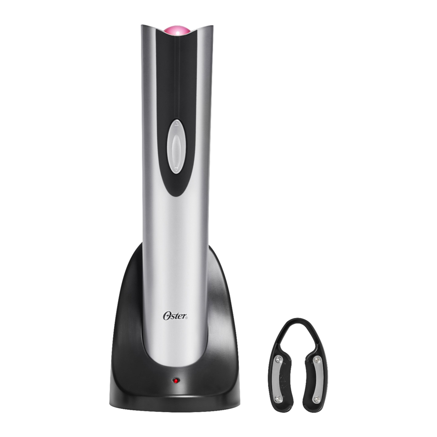 Oster Silver Electric Wine Opener User Manual