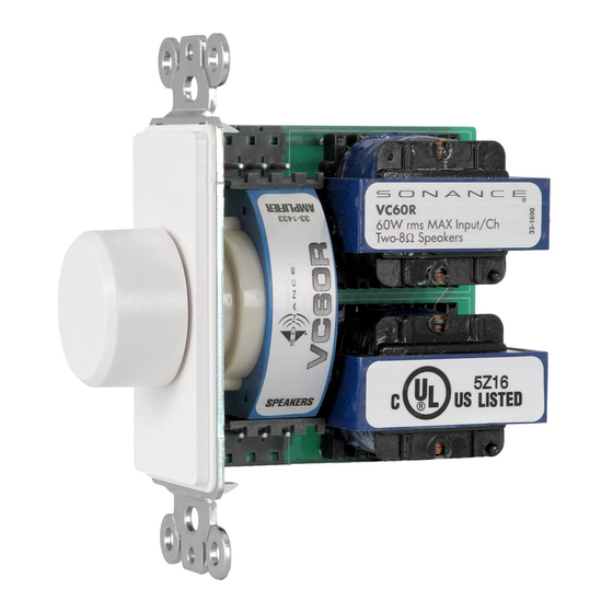 SONANCE VC60R INSTALLATION INSTRUCTIONS Pdf Download ManualsLib