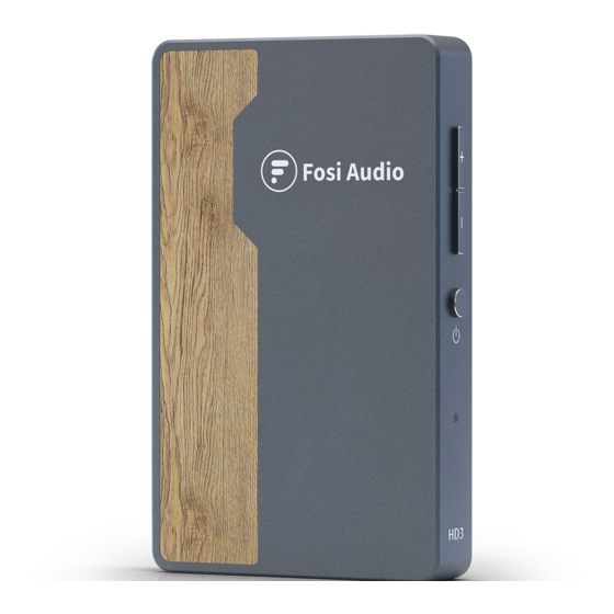 FOSI AUDIO HD3 DSD DAC USER MANUAL Pdf Download ManualsLib