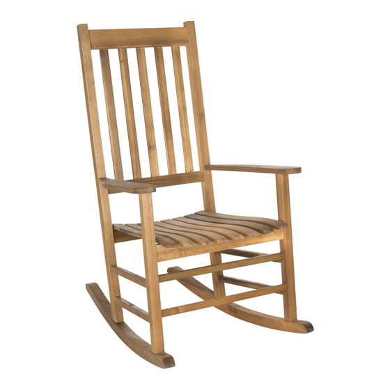 SAFAVIEH OUTDOOR SHASTA ROCKING CHAIR PAT7002 ASSEMBLY INSTRUCTIONS Pdf