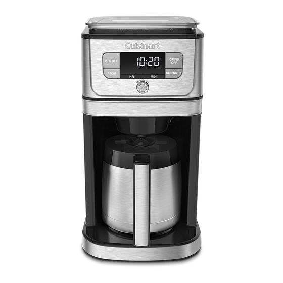CUISINART GRIND & BREW DGB850 SERIES INSTRUCTION BOOKLET Pdf Download