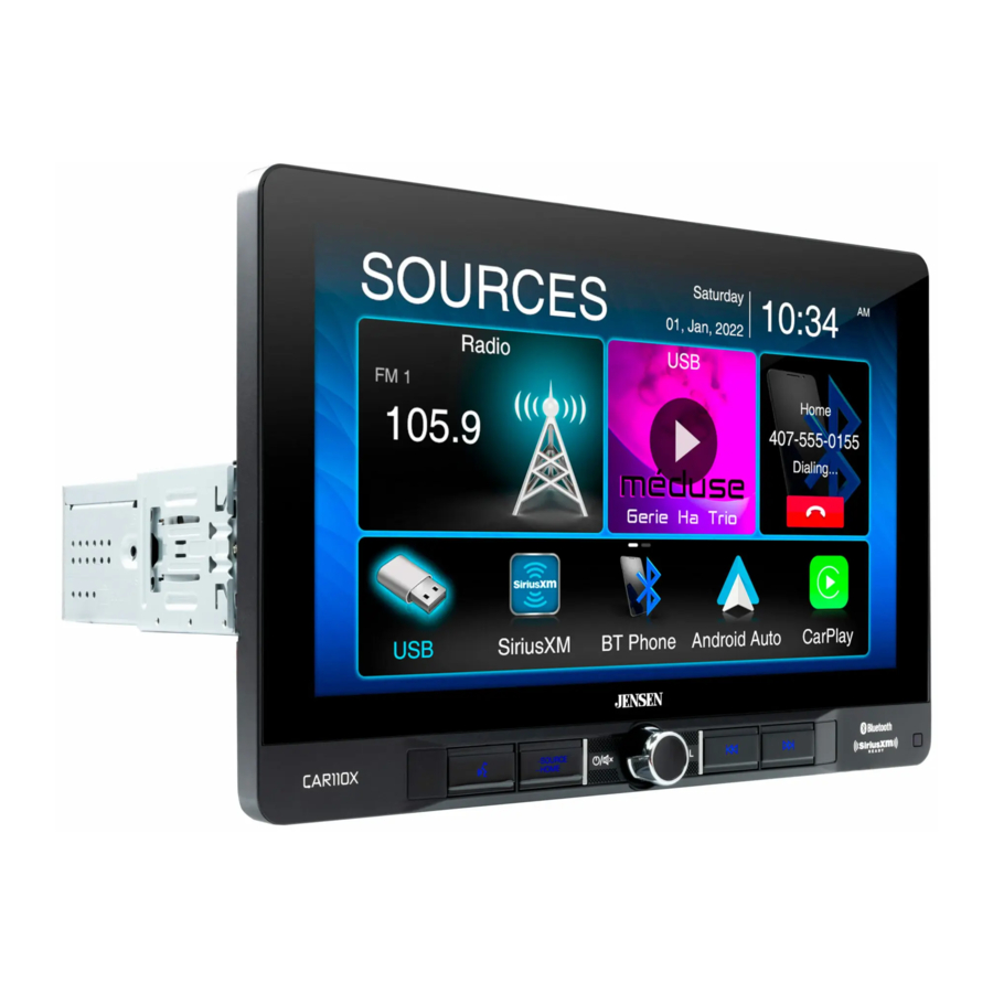 Jensen CAR110X - USB Media Player Manual