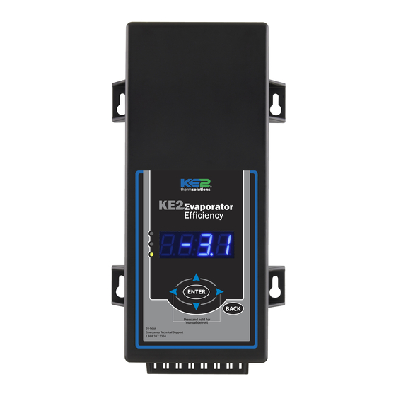 KE2 EVAPORATOR EFFICIENCY CONDENSED QUICK START MANUAL Pdf Download