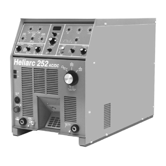 ESAB HELIARC 252 INSTRUCTION MANUAL Pdf Download ManualsLib