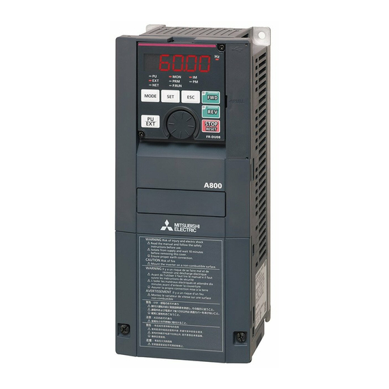 Mitsubishi Electric A800 Instruction Manual