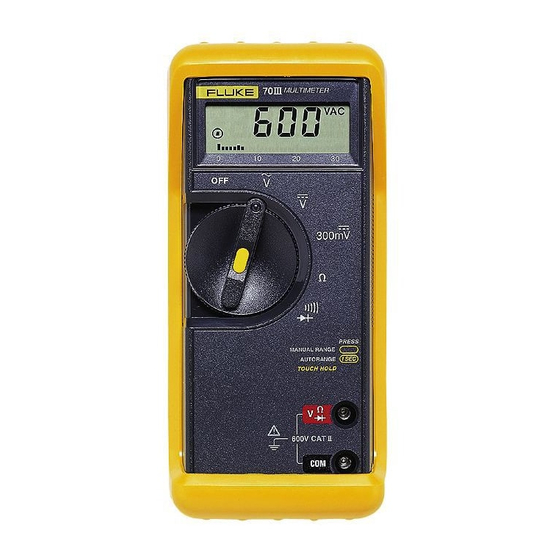 FLUKE III SERIES INSTRUCTION SHEET Pdf Download | ManualsLib