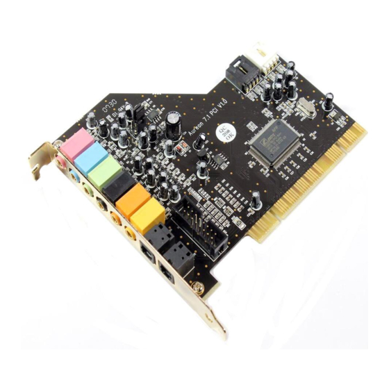 TerraTec Aureon 7.1 PCI Quick Manual