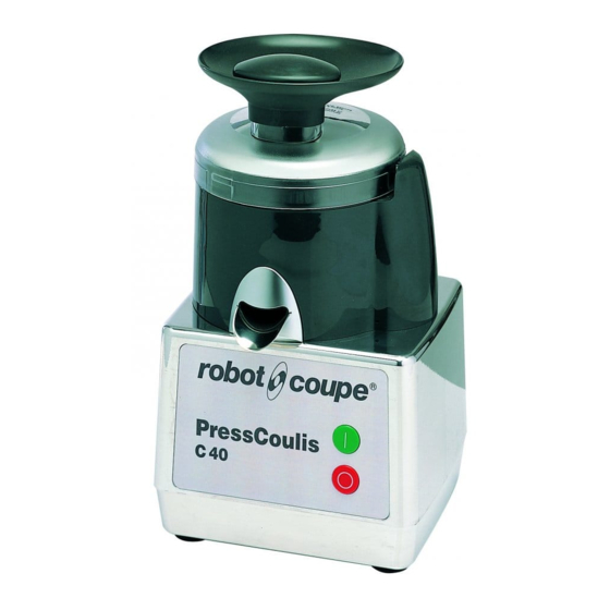 ROBOT-COUPE PRESSCOULIS C40 Manuals