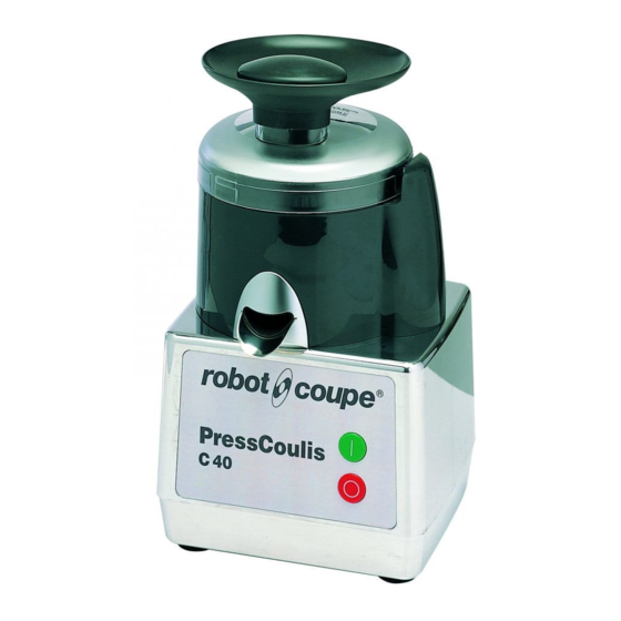 Robot Coupe PRESSCOULIS C40 Instructions Manual