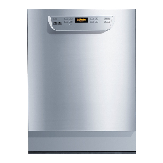 Miele professional PG 8061 Operating Instructions Manual