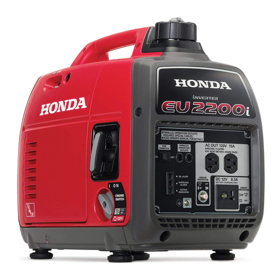 Honda EU 2000i Operation Instructions Manual