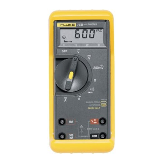 FLUKE 73 III SERIES INSTRUCTION SHEET Pdf Download ManualsLib