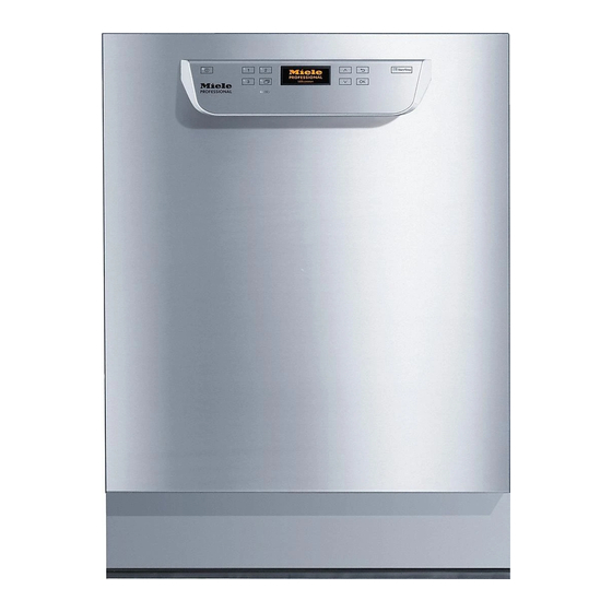 Miele professional PG 8061 Operating Instructions Manual