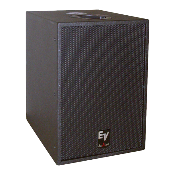 Electro-Voice SbA760 Technical Specifications