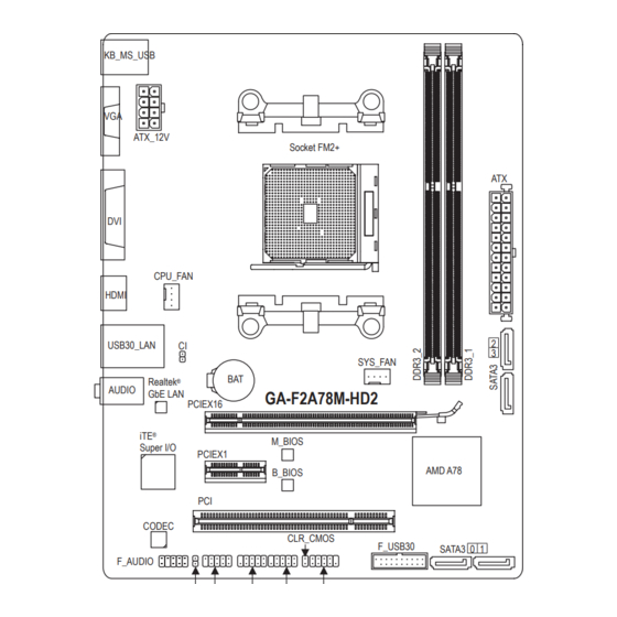 Gigabyte GA-F2A78M-HD2 User Manual