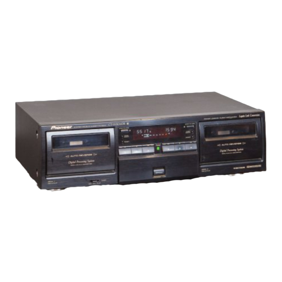 Pioneer CT-W806DR Manuals