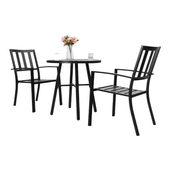PHI VILLA 3 Piece Bistro Set Assembly Instructions Manual