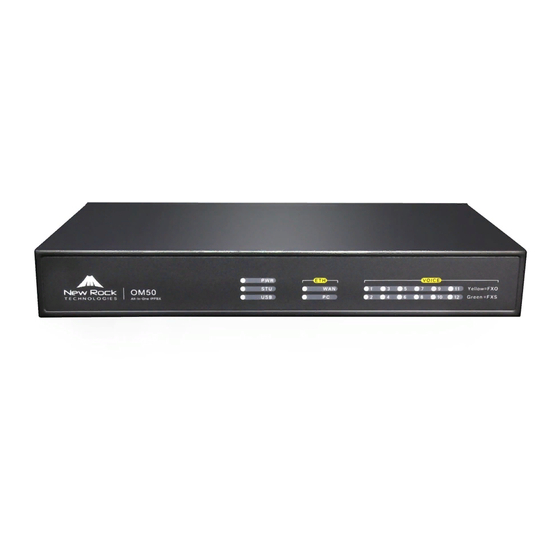 User Manuals: New Rock Technologies OM50 PBX Telephone