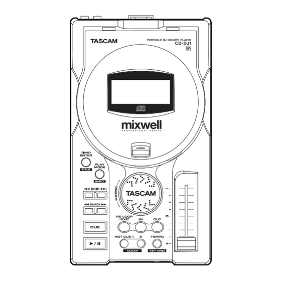 Tascam CD-DJ1 Owner's Manual
