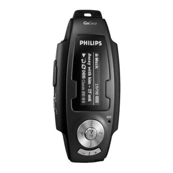 Philips GoGear Digital Audio Player User Manual