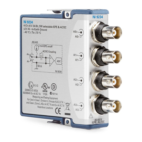 National Instruments NI 9234 Operating Instructions Manual