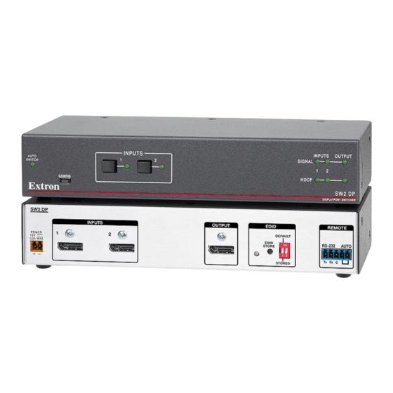 Extron electronics SW2 DP User Manual