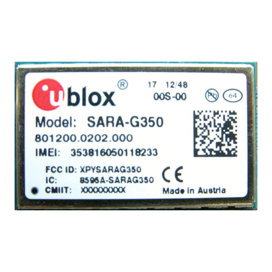Ublox SARA-U201 ATEX System Integration Manual