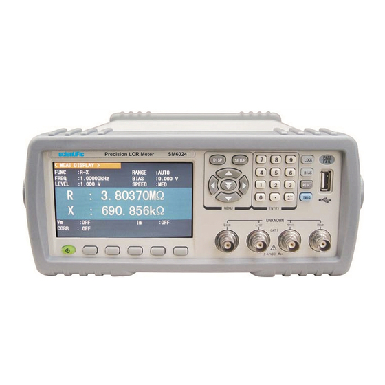 User Manuals: Scientific SM6024 Precision LCR Meter