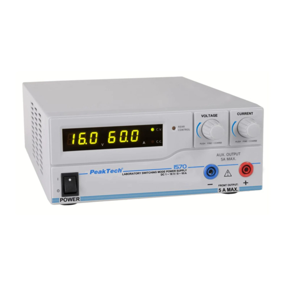 PeakTech P15 Series Operation Manual