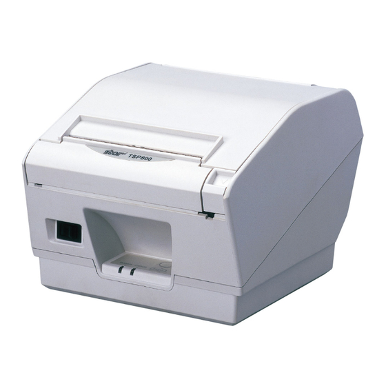 Star Micronics TSP800 SERIES User Manual