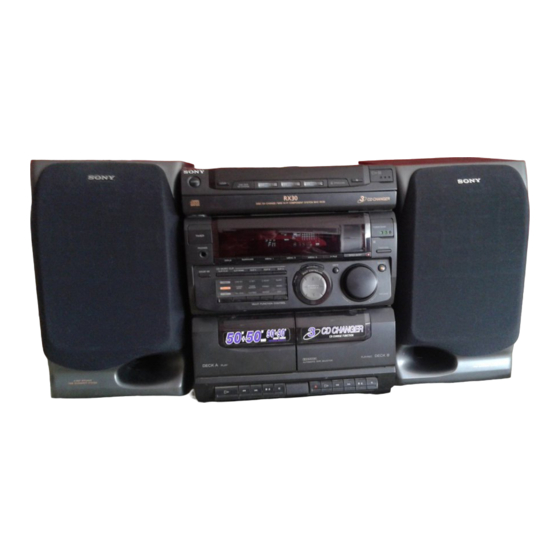 Sony MHC-RX30 Mini Audio System Manuals