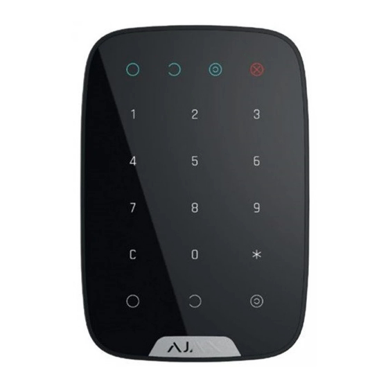 User Manuals: AJAX Systems KeyPad Touch Keyboard