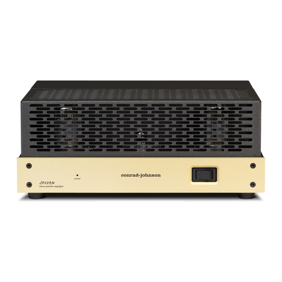 Conrad-Johnson LP125sa Power Amplifier Manuals