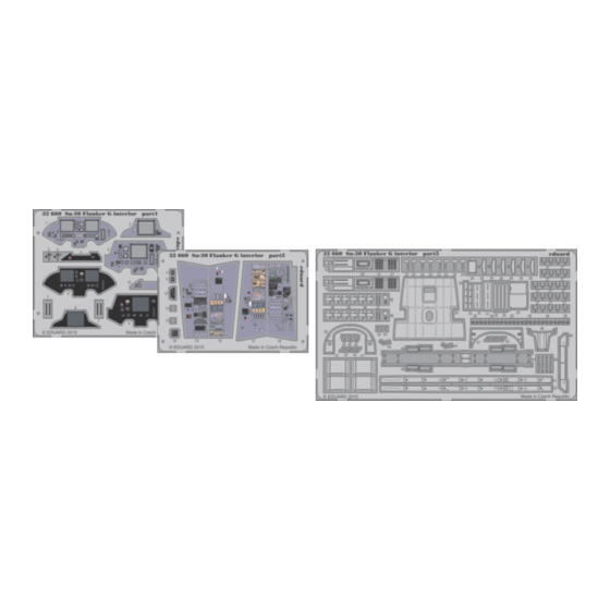 Eduard Su-30 Flanker G interior S.A. Manual