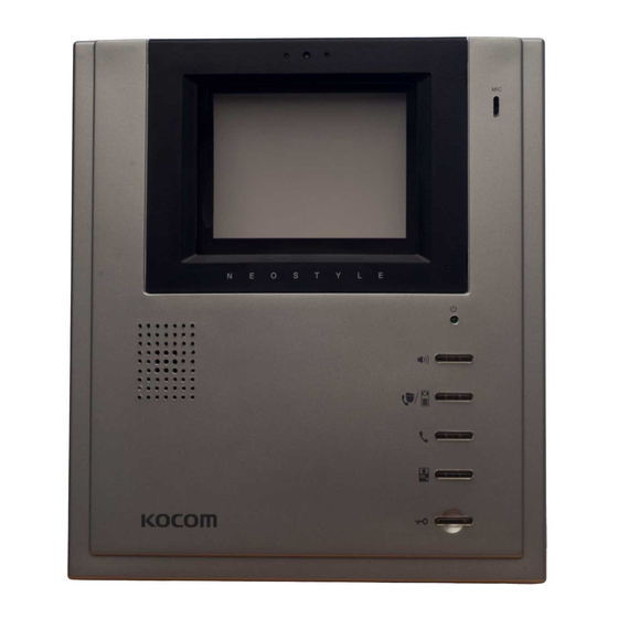 KOCOM KIV-102 User's Manual For Operation And Installation