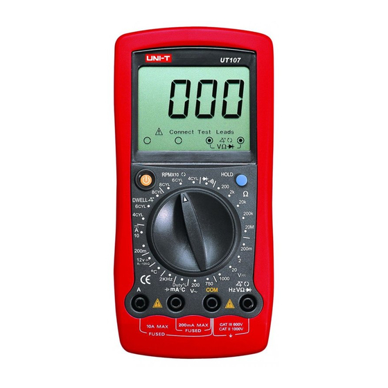 UNI-T UT107 Operating Manual