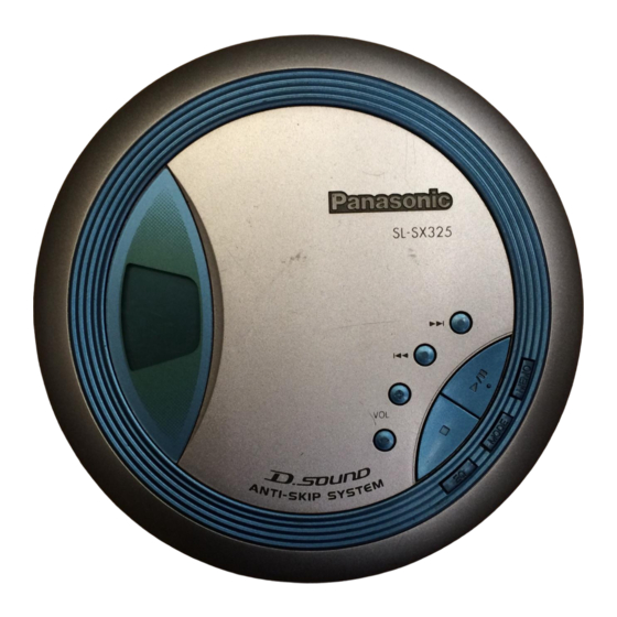 Panasonic SL-SX325 Operating Instructions