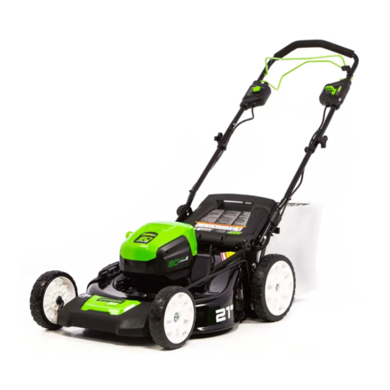 GreenWorks Pro MO80L410 Operator's Manual