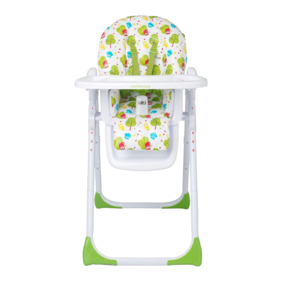 mothercare Owls Highchair Baby High Chair Manuals