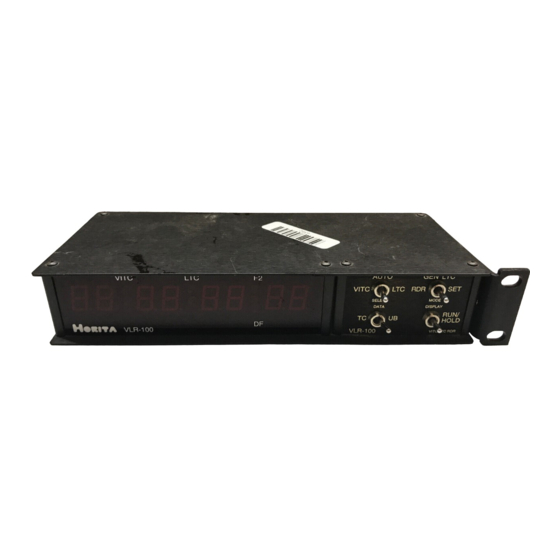 HORITA VLR-100 User Manual